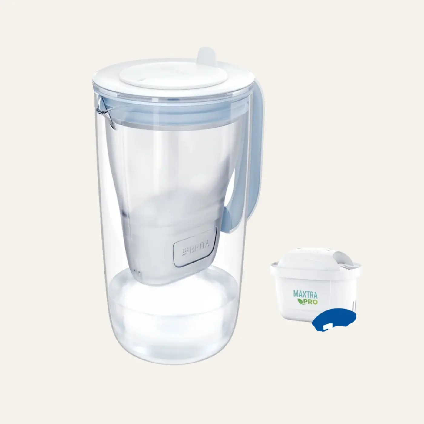 Blue glass pitcher - 1 water filter - Brita | Online Store