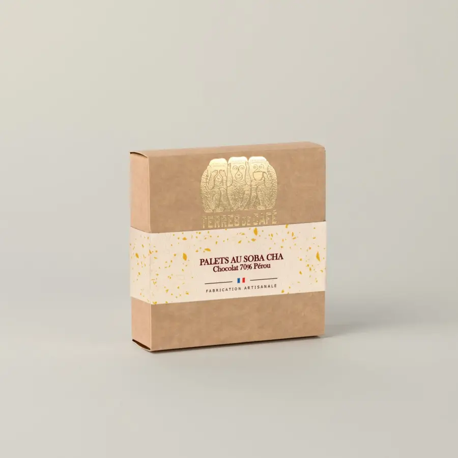 Specialty Cocoa | Box of 70% AU SOBA CHA Chocolate Discs 100G | Online Sale
