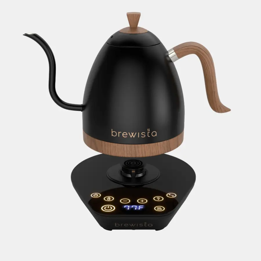 Matt black - wood kettle "Artisan" - Brewista | Terres de Café