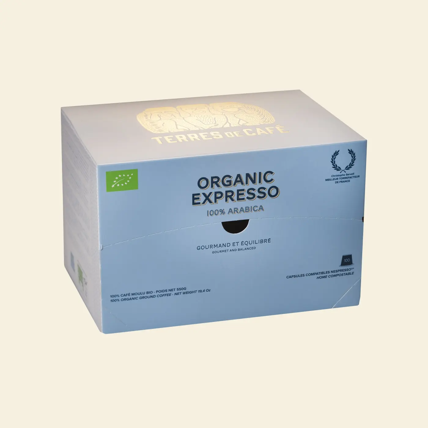 Specialty coffee by Terres de Café - Capsules Home-Compostable Espresso x100