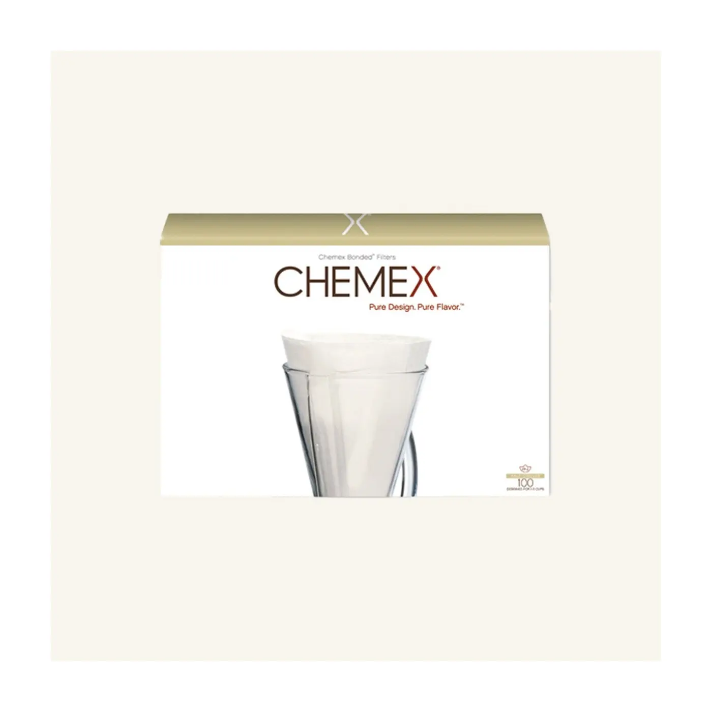 100 Chemex bonded filters - 1 to 3 cups