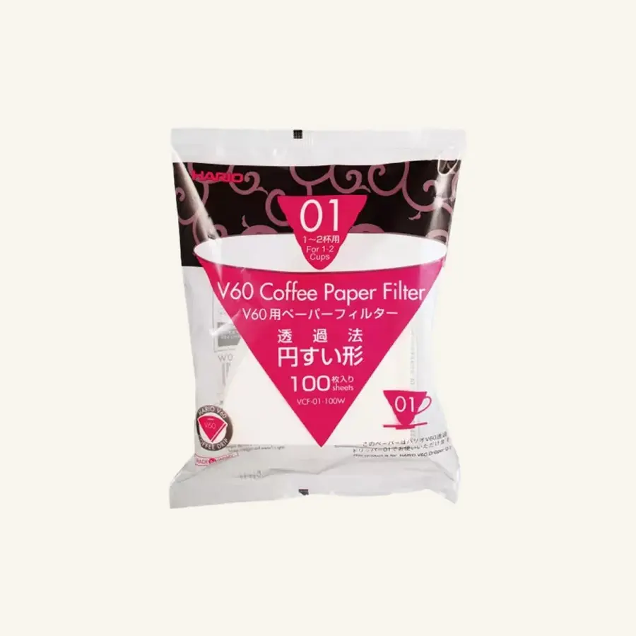 Lot de 100 filtres taille 01 pour Dripper V60 Les filtres à café