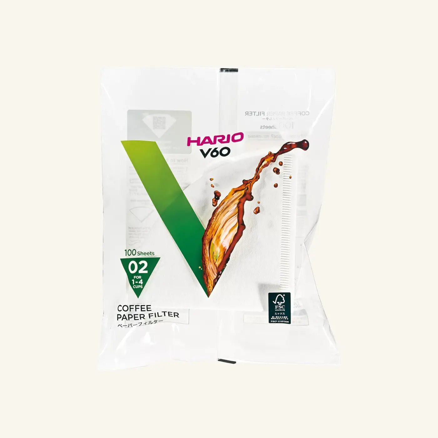 Lot de 100 filtres taille 02 pour Dripper V60 Les filtres à café