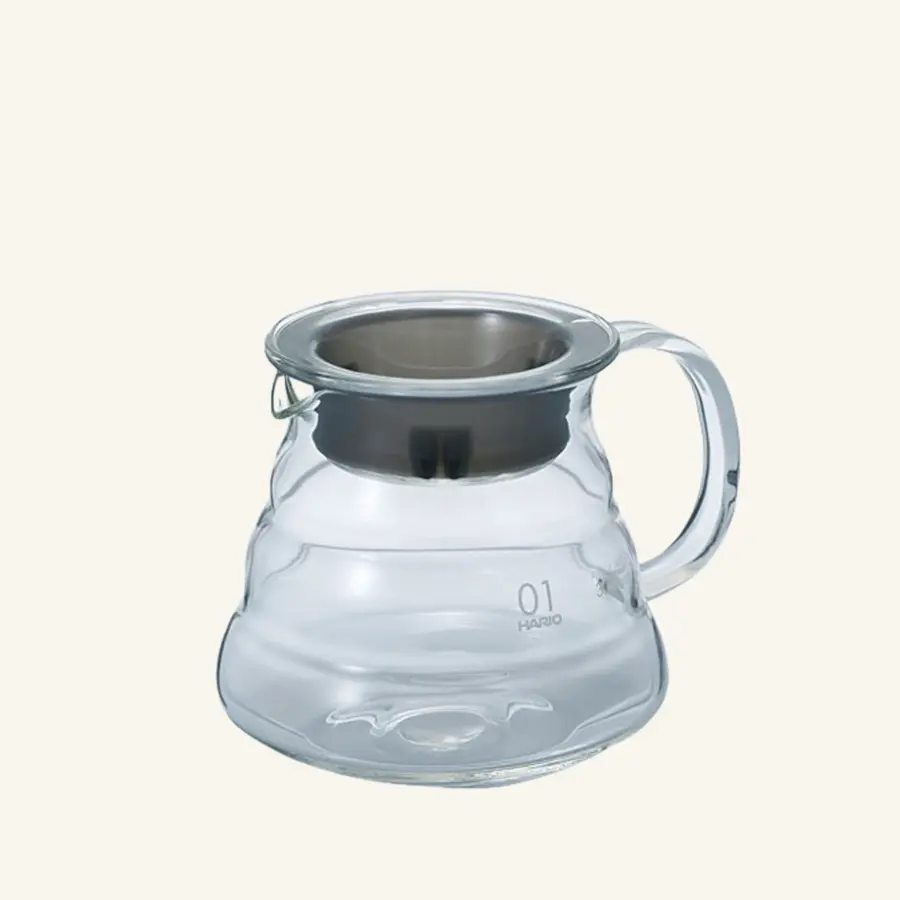 Hario 360ml glass coffee jug for V60 coffee makers - 1 to 3 cups