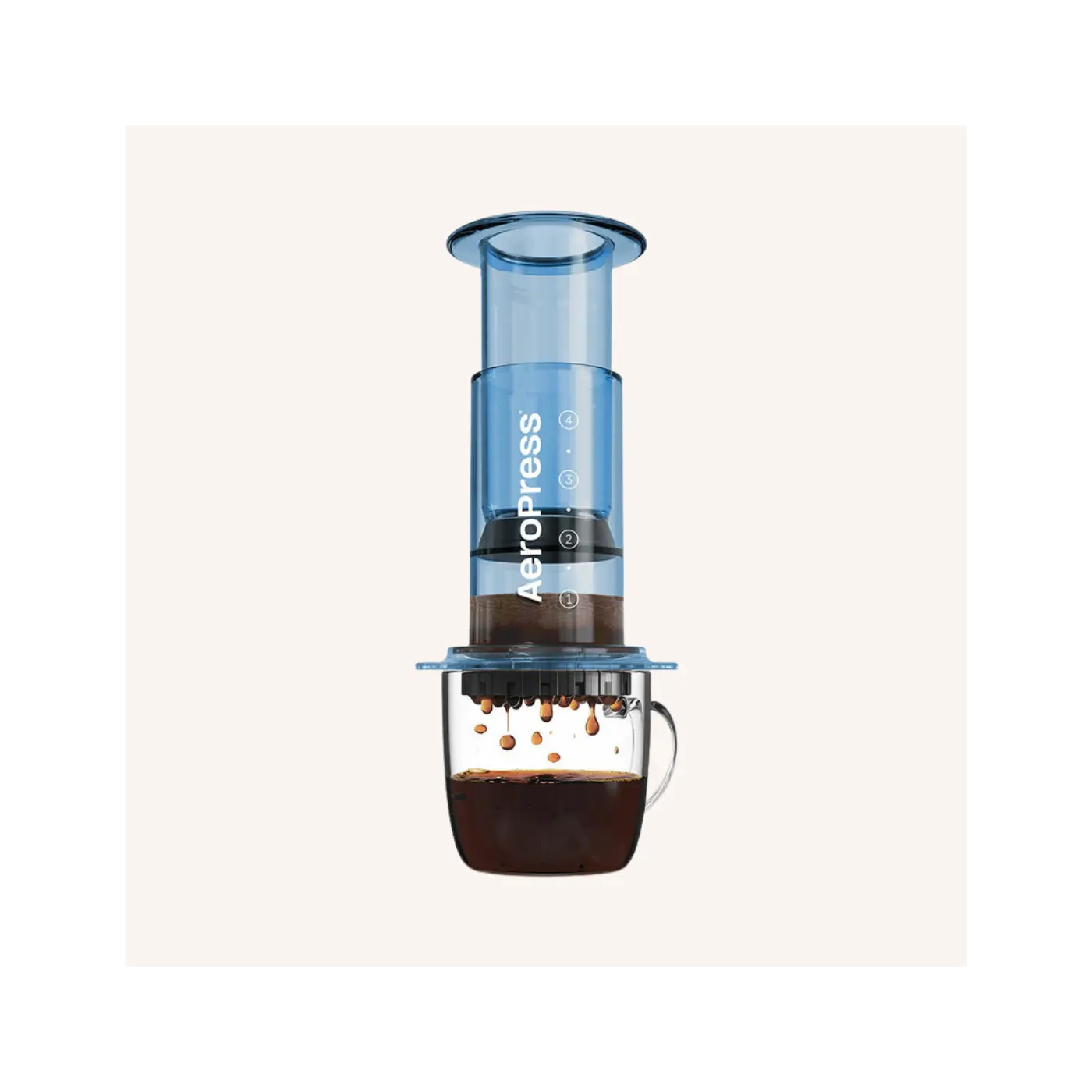 Cafetière Aeropress Clear - Bleue Cafetières et bouilloires