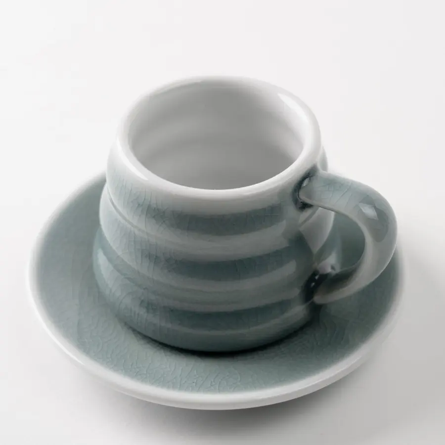 Tasse et sous-tasse Ibrik 110mL - Celladon Accessoires Méthodes douces