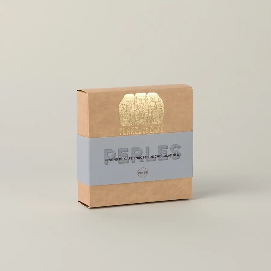 Cacao de spécialité | Perles - Boîte grains de café enrobés de chocolat 70% | Vente en Ligne