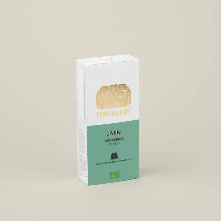 Café de spécialité| Capsules Jaen décaféiné Bio x 10 | Terres de Café